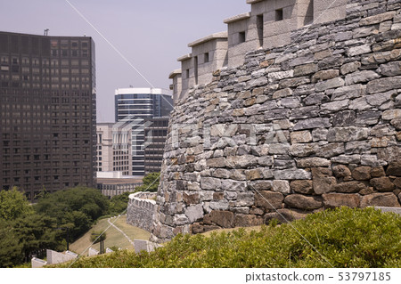 City walls and forest of buildings 53797185