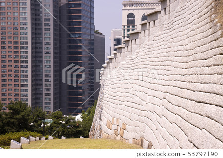 City walls and forest of buildings 53797190