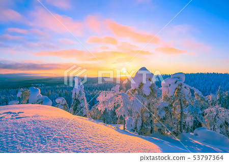 Winter landscape. Sotkamo, Finland. 53797364