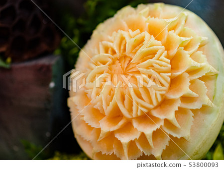 Fruit and vegetable carvings, Display thai fruit Fruit and vegetable carvings, Display thai fruit 53800093