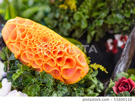 Fruit and vegetable carvings, Display thai fruit 53800110