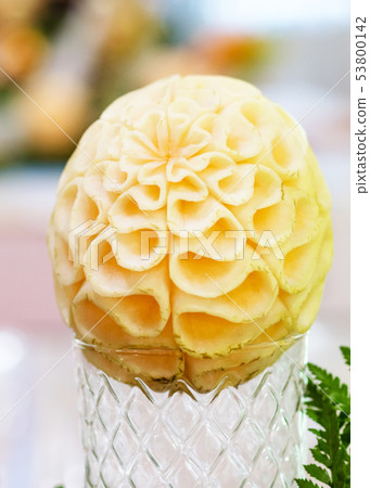 Fruit and vegetable carvings, Display thai fruit Fruit and vegetable carvings, Display thai fruit 53800142