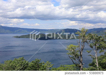 Lake Towada seen from the shipping dock 53800973