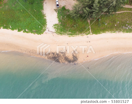Scenic landscape of big river and reservoir dam 53801527