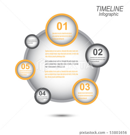 Time line Info-graphic design template. 53801656