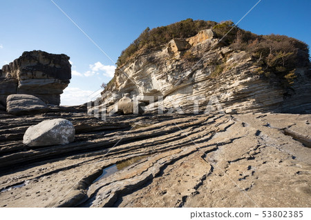 Sedimentary Formation of Shigarami Pass (Wakayama Prefecture Shirahama-cho) Sedimentary Formation of Shigarami Pass (Wakayama Prefecture Shirahama-cho) 53802385