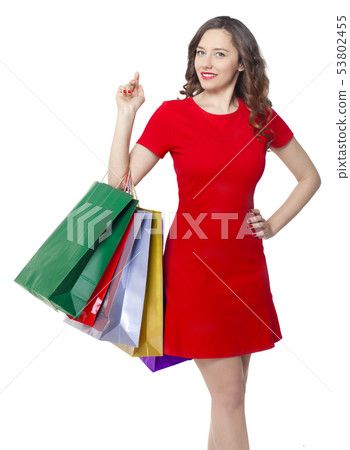 Young woman shopping Young woman shopping 53802455