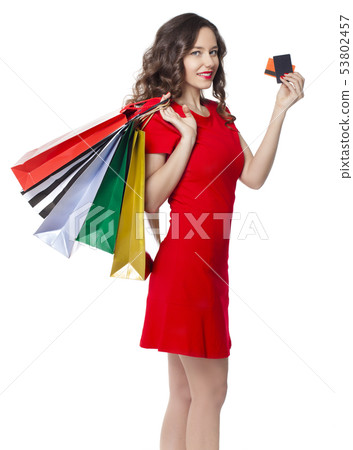 Shopping with credit card Shopping with credit card 53802457