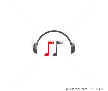Headphone Music note logo Vector illustration Headphone Music note logo Vector illustration 53803459