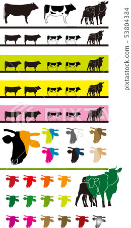 Cow material parts vector 53804384