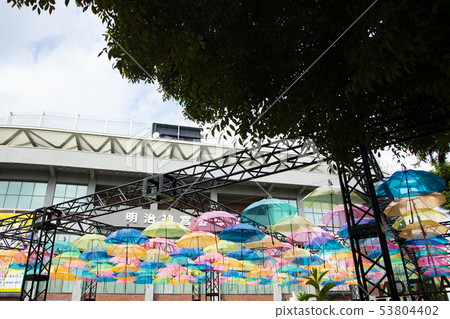 Colorful umbrella art 53804402