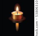vector illustration of a small burning candle 53806310