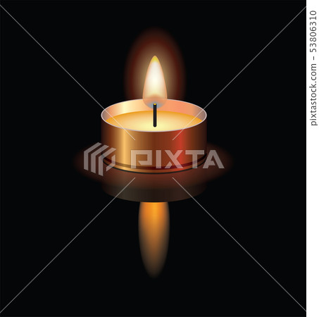 vector illustration of a small burning candle vector illustration of a small burning candle 53806310