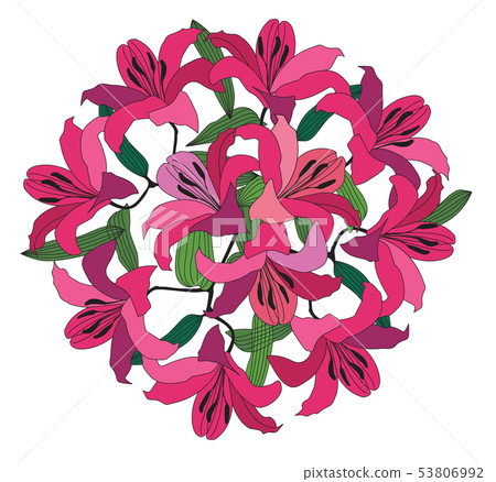 Flower bouquet. Floral frame. greeting card decor Flower bouquet. Floral frame. greeting card decor 53806992