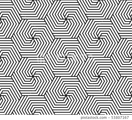 Abstract geometric pattern with stripes, lines. 53807167