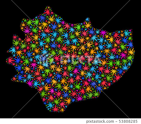 Mosaic Swietokrzyskie Voivodeship Map of Colored Marijuana Leaves Mosaic Swietokrzyskie Voivodeship Map of Colored Marijuana Leaves 53808285