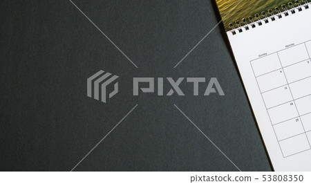 Calendar page top view Calendar page top view 53808350