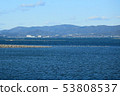 Car window scenery from Tokaido Shinkansen Lake Hamana 53808537