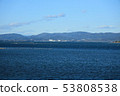 Car window scenery from Tokaido Shinkansen Lake Hamana 53808538