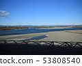 Car window scenery from Tokaido Shinkansen Tenryu River 53808540