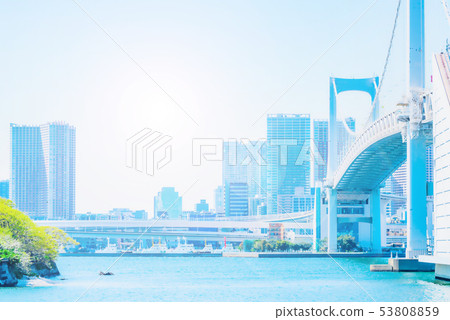 Rainbow Bridge and High-rise Mansion 53808859