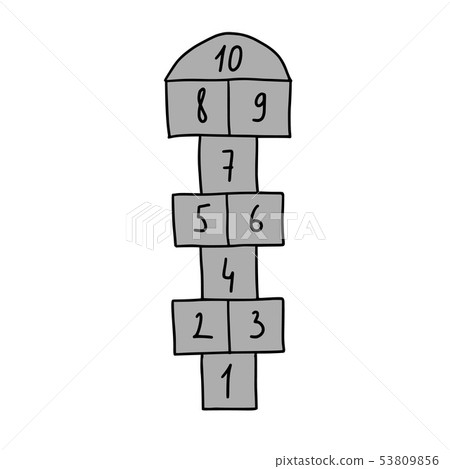 Vector design with hop scotch game isolated. Vector design with hop scotch game isolated. 53809856