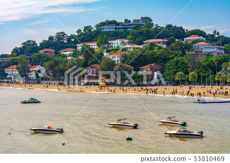 Beach and seaside buildings at Gulangyu Island 53810469