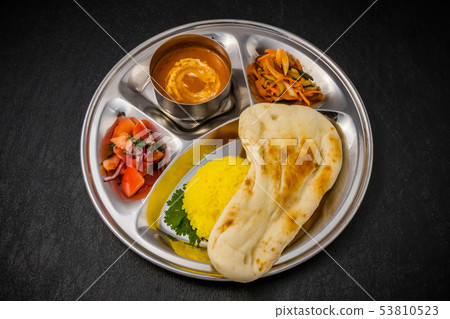 Indian curry Plate lunch of typical Indian curry 53810523