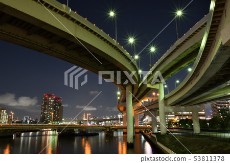 Ariake Junction night view Ariake Junction night view 53811378