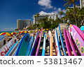 Waikiki Beach colorful surfboards 53813467