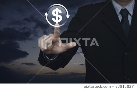 Business currency exchange service concept. Business currency exchange service concept. 53813827