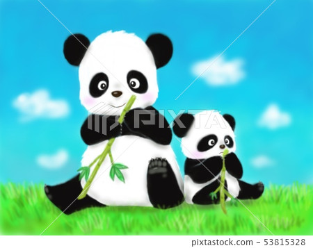 Panda parent and child Panda parent and child 53815328