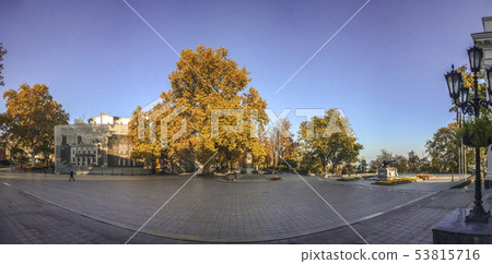 Early autumn at Odessa seaside Boulevard in 53815716