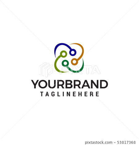technology logo design concept template vector - Stock Illustration ...