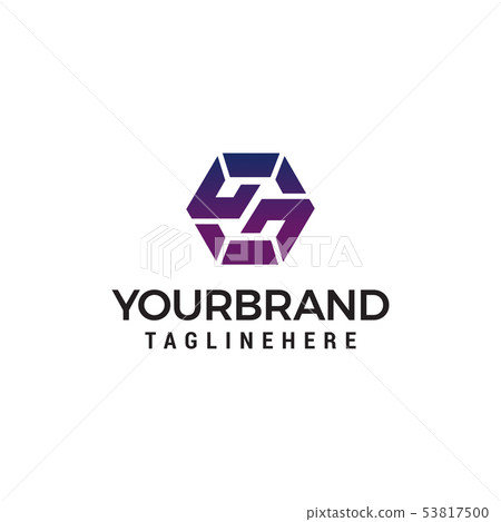 letter z hexagon logo design concept template 53817500