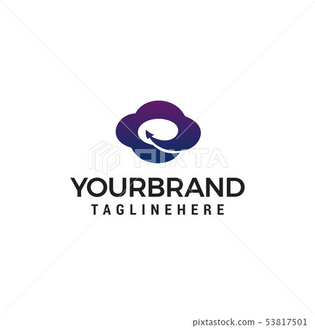 fast cloud logo design concept template vector 53817501