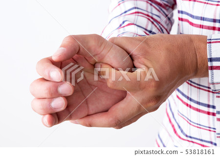 Pain in the hand Pain in the hand 53818161