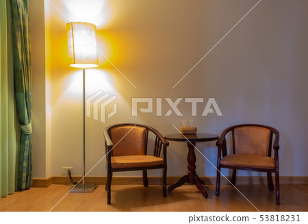 interior classic style with wood armchairs center interior classic style with wood armchairs center 53818231