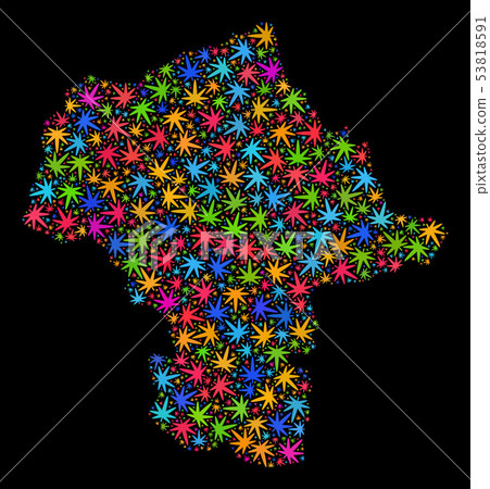Mosaic Mazovia Province Map of Bright Marijuana Leaves Mosaic Mazovia Province Map of Bright Marijuana Leaves 53818591