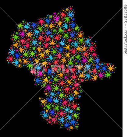 Mosaic Masovian Voivodeship Map of Colored Marijuana Leaves Mosaic Masovian Voivodeship Map of Colored Marijuana Leaves 53818599