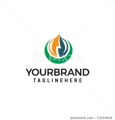 leaf circle logo design concept template vector leaf circle logo design concept template vector 53818688