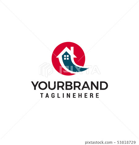 Fast house logo design concept template vector Fast house logo design concept template vector 53818729