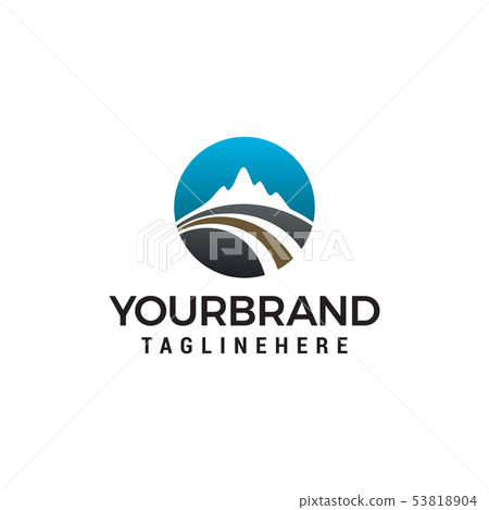 Road mountain logo design concept template vector 53818904