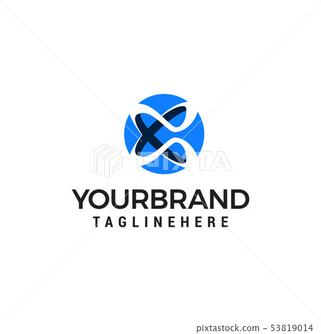 letter x logo design concept template vector 53819014