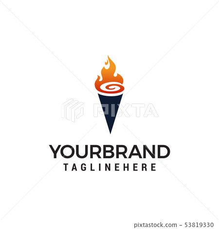 torch logo design concept template torch logo design concept template 53819330