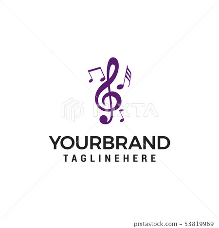 Music note symbols logo design concept template Music note symbols logo design concept template 53819969