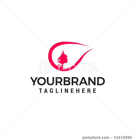 woman hair style logo, beauty salon logo designs