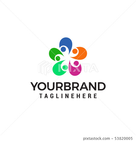 People connect logo, Community people Logo designs 53820005