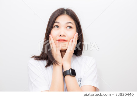 Portrait of beautiful asian smiling women skin Portrait of beautiful asian smiling women skin 53820440