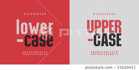 Sport modern alphabet font and number. Typography 53820451